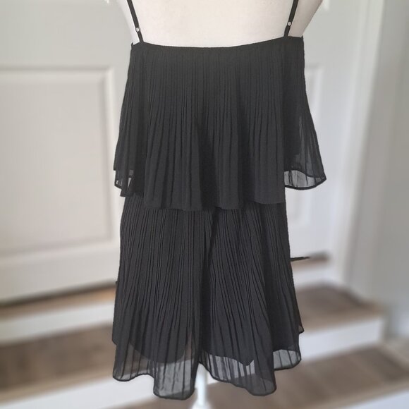 EXLURA Romper Spaghetti Strap Pleated Short Jumpsuit Outfit Large NWT - Picture 5 of 11